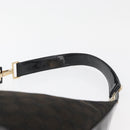 GUCCI GG Canvas Shoulder Bag Black Gold 001 4204 3444 Auth 178366A-14
