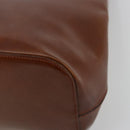 CARTIER PANTHERE Shoulder Bag Patent leather Brown Silver Auth 178367-9