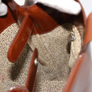 CARTIER PANTHERE Shoulder Bag Patent leather Brown Silver Auth 178367-19