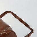CARTIER PANTHERE Shoulder Bag Patent leather Brown Silver Auth 178367-8