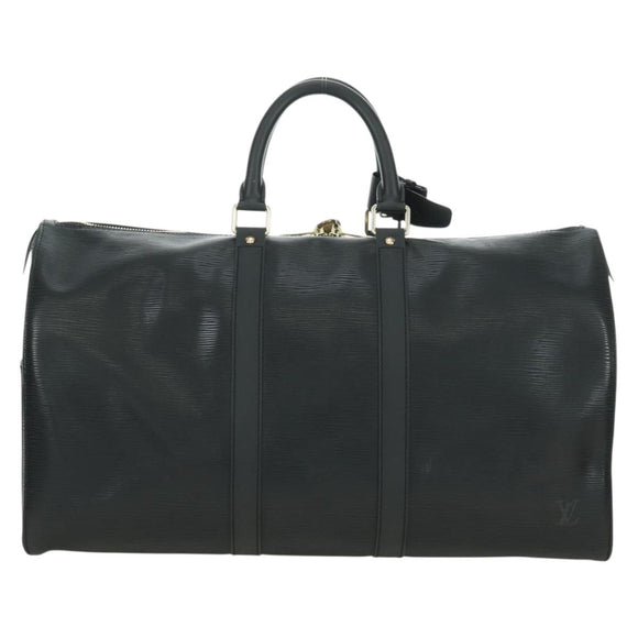 LOUIS VUITTON Epi Keepall 45 Boston Bag Black M42972 LV Auth 178370SAV