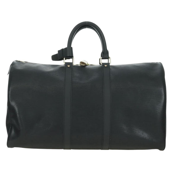 LOUIS VUITTON Epi Keepall 45 Boston Bag Black M42972 LV Auth 178370SAV