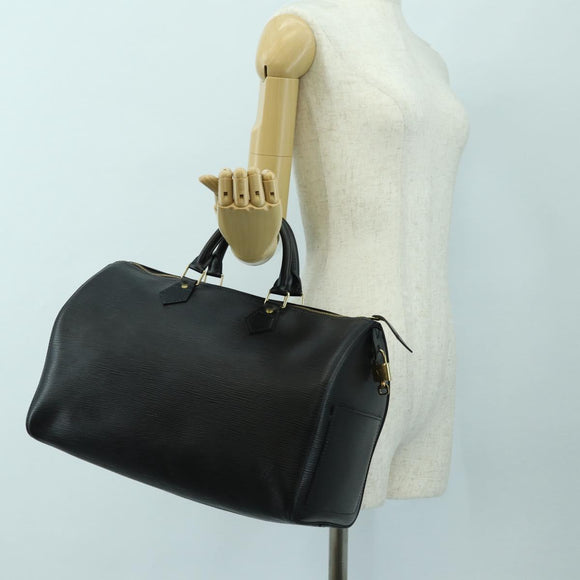 LOUIS VUITTON Epi Speedy 35 Hand Bag Black M42992 LV Auth 178372SAV