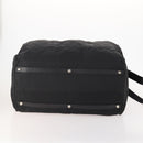 PRADA Boston Bag Nylon 2-weg Zwart Zilver Auth 178374-5