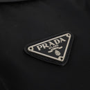 PRADA Boston Bag Nylon 2-weg Zwart Zilver Auth 178374-20