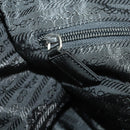 PRADA Boston Bag Nylon 2-weg Zwart Zilver Auth 178374-26