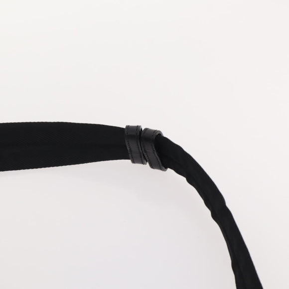 PRADA Boston Bag Nylon 2-weg Zwart Zilver Auth 178374