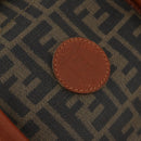 FENDI Zucca Canvas Boston Tasche PVC Schwarz Braun Auth 178375-20