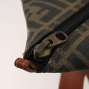 FENDI Zucca Canvas Boston Tasche PVC Schwarz Braun Auth 178375-10