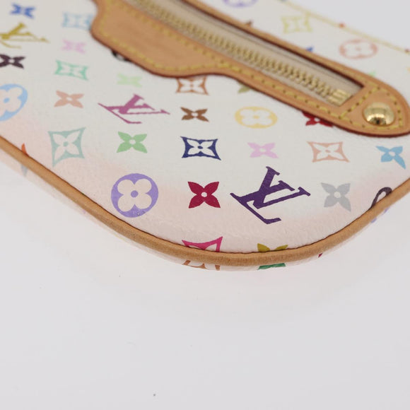 LOUIS VUITTON Monogram Multicolor Pochette MM Pouch White M60028 LV Auth 178378A