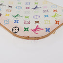 LOUIS VUITTON Monogram Multicolor Pochette MM Pouch White M60028 LV Auth 178378A-17