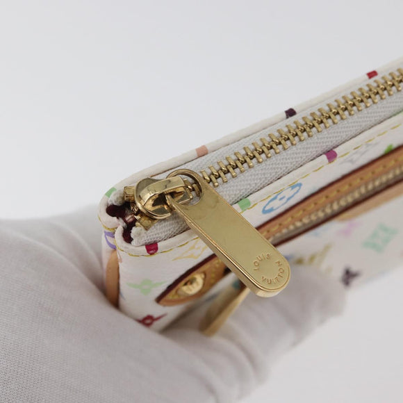 LOUIS VUITTON Monogram Multicolor Pochette MM Pouch White M60028 LV Auth 178378A