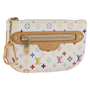 LOUIS VUITTON Monogram Multicolor Pochette MM Pouch White M60028 LV Auth 178378A-1