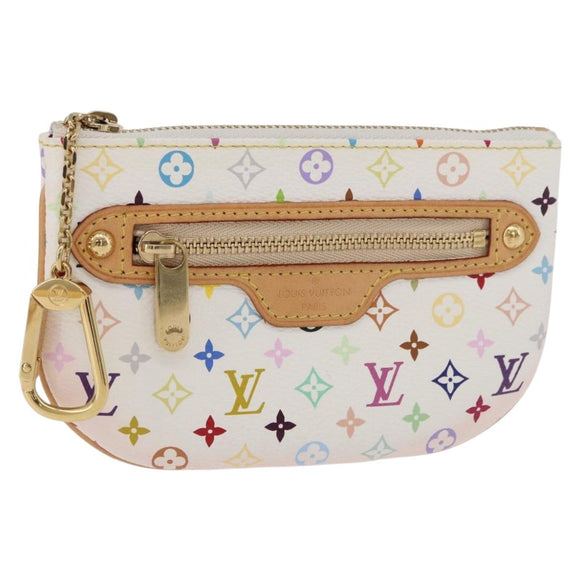 LOUIS VUITTON Monogram Multicolor Pochette MM Pouch White M60028 LV Auth 178378A