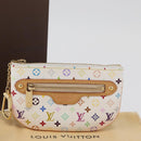 LOUIS VUITTON Monogram Multicolor Pochette MM Pouch White M60028 LV Auth 178378A-12