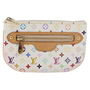 LOUIS VUITTON Monogram Multicolor Pochette MM Pouch White M60028 LV Auth 178378A-13