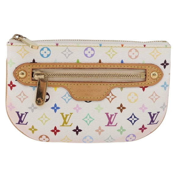 LOUIS VUITTON Monogram Multicolor Pochette MM Pouch White M60028 LV Auth 178378A