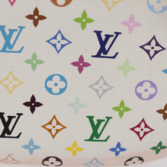 LOUIS VUITTON Monogram Multicolor Pochette MM Pouch White M60028 LV Auth 178378A