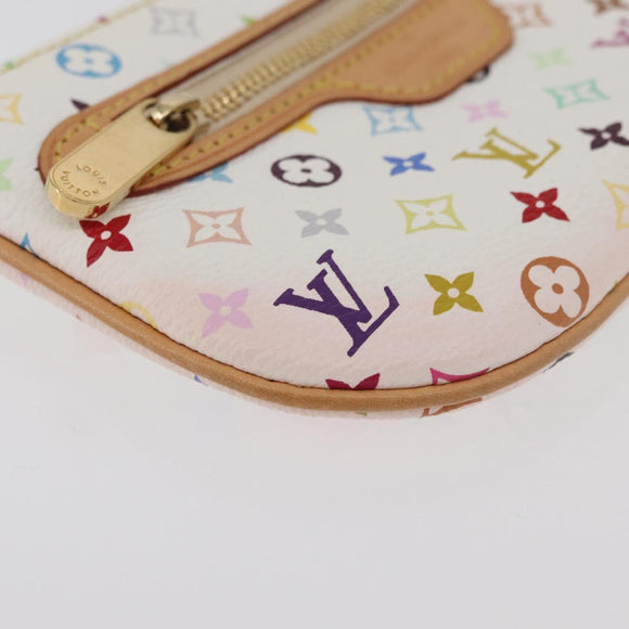 LOUIS VUITTON Monogram Multicolor Pochette MM Pouch White M60028 LV Auth 178378A