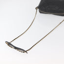 CHANEL Matelasse Chain Shoulder Bag Lamb Skin Black Gold CC Auth 178381A-7