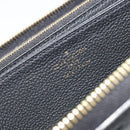 LOUIS VUITTON Monogram Empreinte Zippy Wallet Black M61864 LV Auth 178382A-17