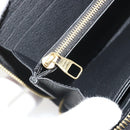 LOUIS VUITTON Monogram Empreinte Zippy Wallet Black M61864 LV Auth 178382A-20