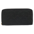 LOUIS VUITTON Monogram Empreinte Zippy Wallet Black M61864 LV Auth 178382A-13