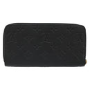 LOUIS VUITTON Monogram Empreinte Zippy Wallet Black M61864 LV Auth 178382A-2