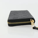 LOUIS VUITTON Monogram Empreinte Zippy Wallet Black M61864 LV Auth 178382A-4
