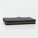 LOUIS VUITTON Monogram Empreinte Zippy Wallet Black M61864 LV Auth 178382A-5