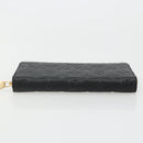 LOUIS VUITTON Monogram Empreinte Zippy Wallet Black M61864 LV Auth 178382A-6