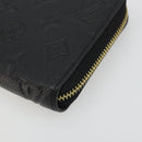LOUIS VUITTON Monogram Empreinte Zippy Wallet Black M61864 LV Auth 178382A-7