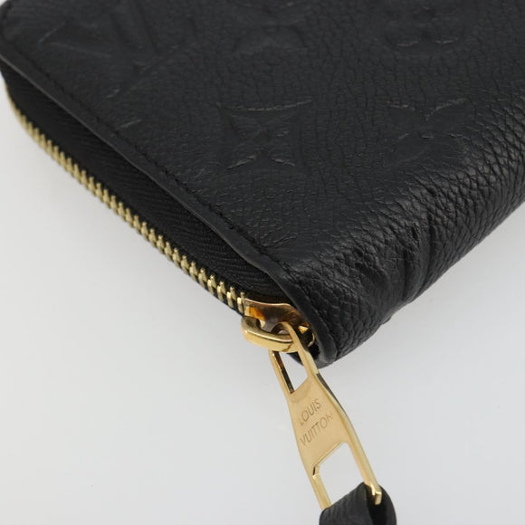 LOUIS VUITTON Monogram Empreinte Zippy Wallet Black M61864 LV Auth 178382A