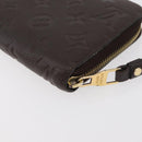 LOUIS VUITTON Monogram Empreinte Zippy Wallet Dark Brown M60548 LV Auth 178383A-16