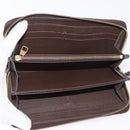 LOUIS VUITTON Monogram Empreinte Zippy Wallet Dark Brown M60548 LV Auth 178383A-9