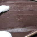 LOUIS VUITTON Monogram Empreinte Zippy Wallet Dark Brown M60548 LV Auth 178383A-10