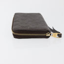LOUIS VUITTON Monogram Empreinte Zippy Wallet Dark Brown M60548 LV Auth 178383A-4