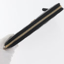CHANEL Matelasse Long Wallet Lamb Skin Black Gold CC Auth 178384M-6