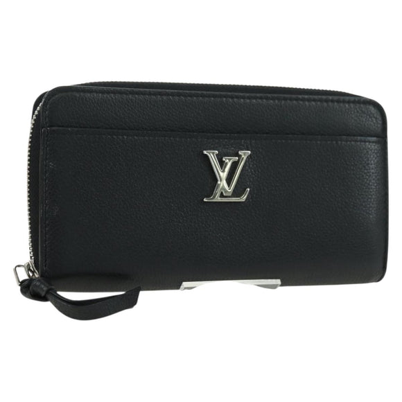 LOUIS VUITTON Zippy Rock Me Long Wallet Leather Black M62622 LV Auth 178386M