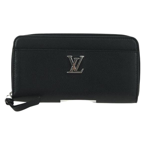 LOUIS VUITTON Zippy Rock Me Long Wallet Leather Black M62622 LV Auth 178386M