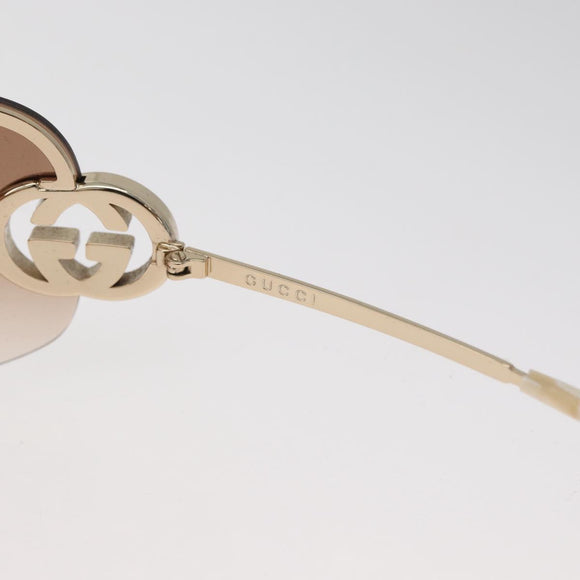 GUCCI Sunglasses metal Brown Auth 178391M