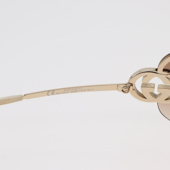 GUCCI Sunglasses metal Brown Auth 178391M