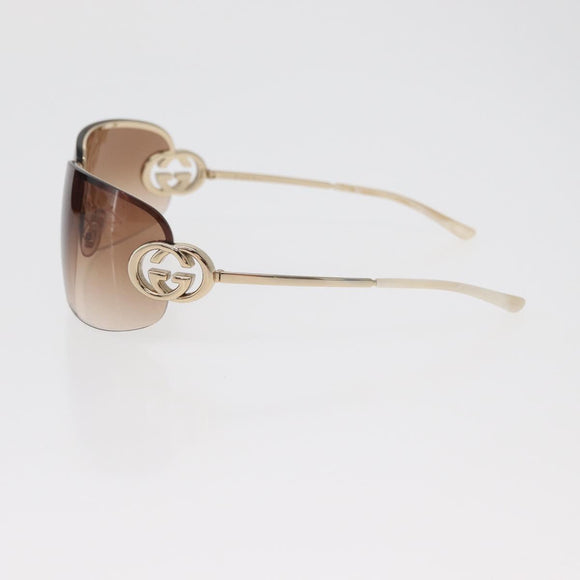 GUCCI Sunglasses metal Brown Auth 178391M