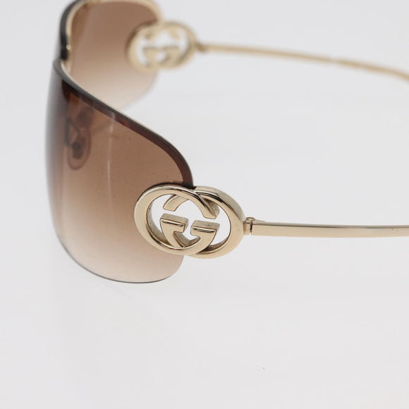 GUCCI Sunglasses metal Brown Auth 178391M