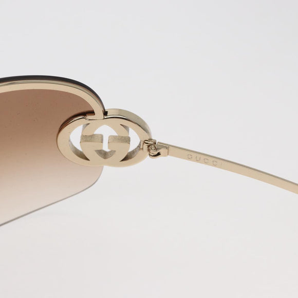 GUCCI Sunglasses metal Brown Auth 178391M
