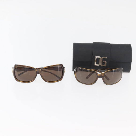 DOLCE&GABBANA Sonnenbrillen Schildpatt-Muster Kunststoff 2er-Set Braun Auth 178392
