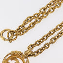 CHANEL COCO Mark Necklace metal Gold CC Auth 178394M-9