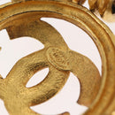CHANEL COCO Mark Necklace metal Gold CC Auth 178394M-12