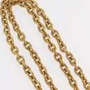 CHANEL COCO Mark Necklace metal Gold CC Auth 178394M-6