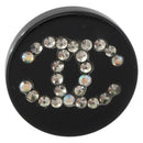 CHANEL Ohrring Kunststoff Schwarz CC Auth 178395M-2